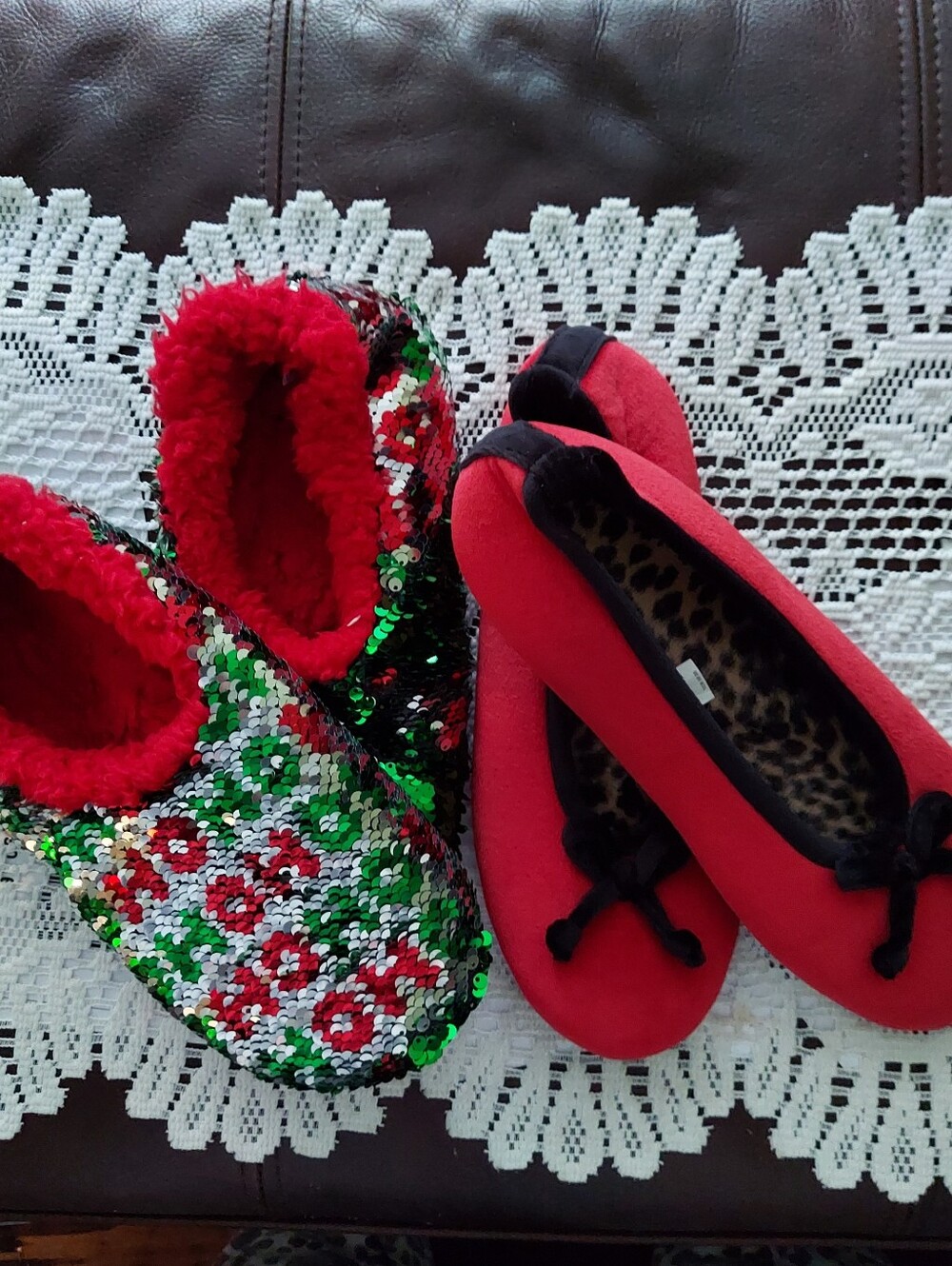 2 Pair of Holiday Slippers